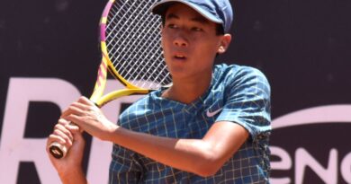 El tenista ecuatoriano Lucas Yúnez durante su participación en torneos en canchas de Brasil. Foto: cortesía