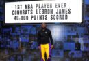 LeBron James logró otro récord en la NBA. Superó los 40 000 puntos en su carrera. Es el primero que lo logra. Foto: Los Lakers