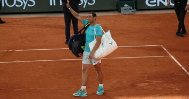 Rafael Nadal, tras su partido con Alexander Zverev en París 2024.