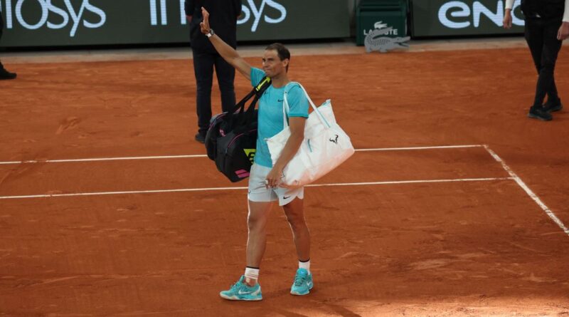 Rafael Nadal, tras su partido con Alexander Zverev en París 2024.