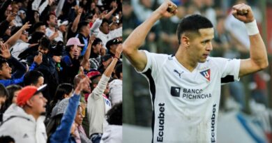 Liga de Quito expresó su rechazo a los insultos que recibió Universitario y Fabián Bustos por parte de la hinchada 'alba'.