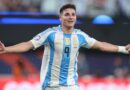 Julián Álvarez anotó el primer gol de Argentina en la Copa América USA 2024. Lionel Messi es titular.