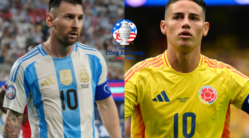 Messi vs. James Rodríguez en la final de la Copa América USA 2024