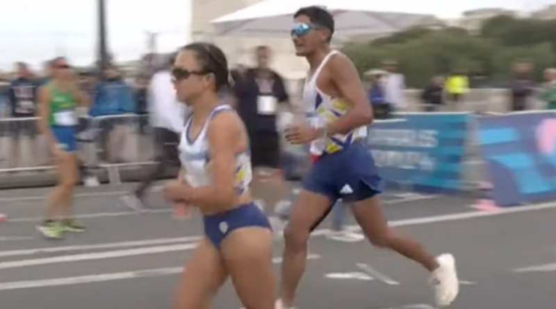 Daniel Pintado y Glenda Morejón se despiden de los Juegos Olímpicos París 2024 con la medalla de plata en la maratón de marcha relevos mixtos