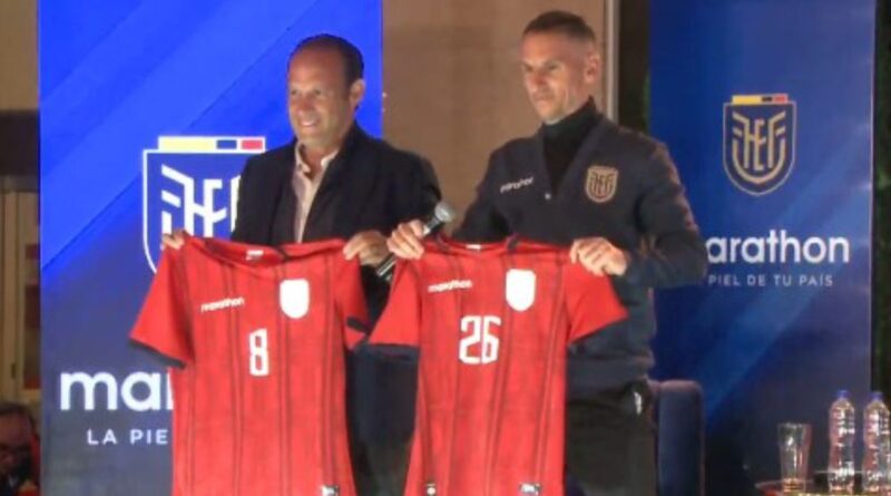 La nueva camiseta de la Selección de Ecuador fue revelada durante la presentación de Sebastián Beccacece como nuevo DT.