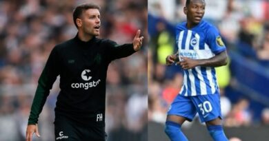 Pervis Estupiñán celebra su regreso al campo con Brighton, donde su entrenador, Fabian Hürzeler, elogia su potencial como uno de los mejores laterales de la Premier League.