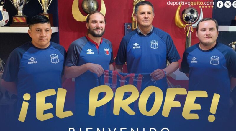 Carlos Castro, nuevo DT de Deportivo Quito, llega con la misión de guiar al club hacia el ascenso.