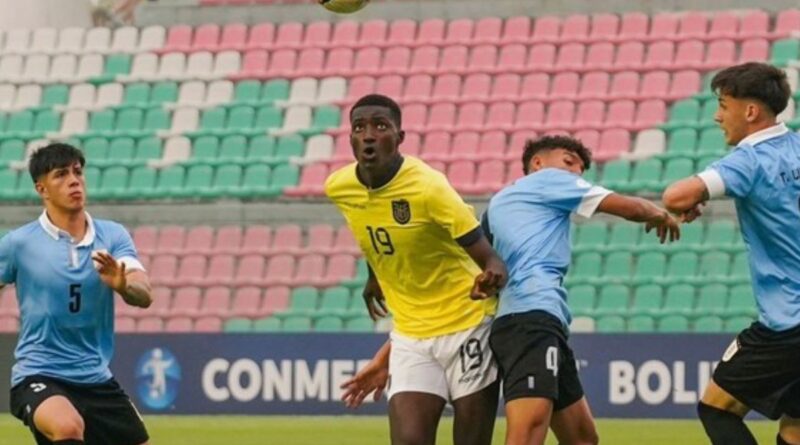 Juan Riquelme Angulo le da el empate a Ecuador Sub-15 ante Uruguay en el Sudamericano.