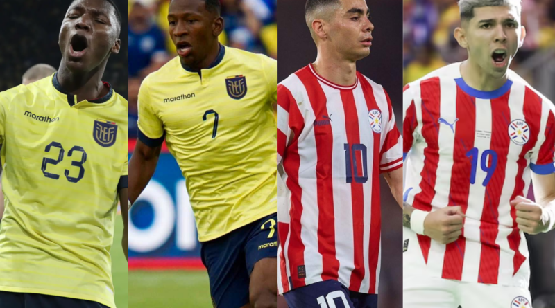 Los jugadores clave de la Selección de Ecuador y Paraguay