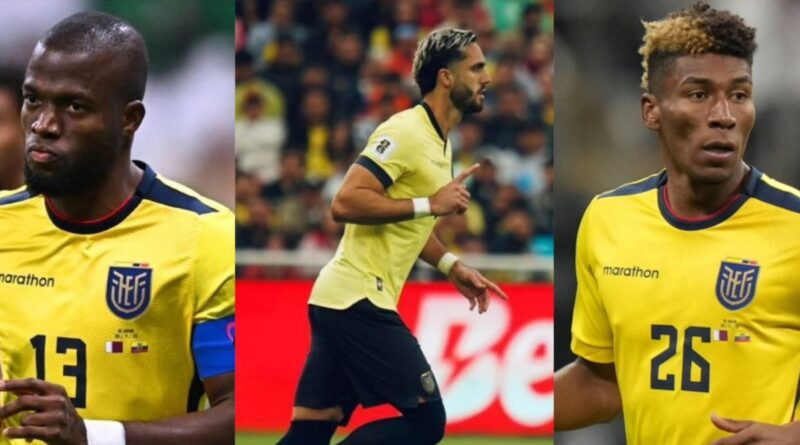 Enner Valencia, Leonardo Campana y Kevin Rodríguez, los tres delanteros de Ecuador para enfrentar a Bolivia y Colombia en las Eliminatorias.