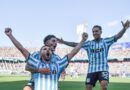 Gastón Martirena anotó el primer gol de Racing en la final de la Copa Sudamericana 2024 ante Cruzeiro.