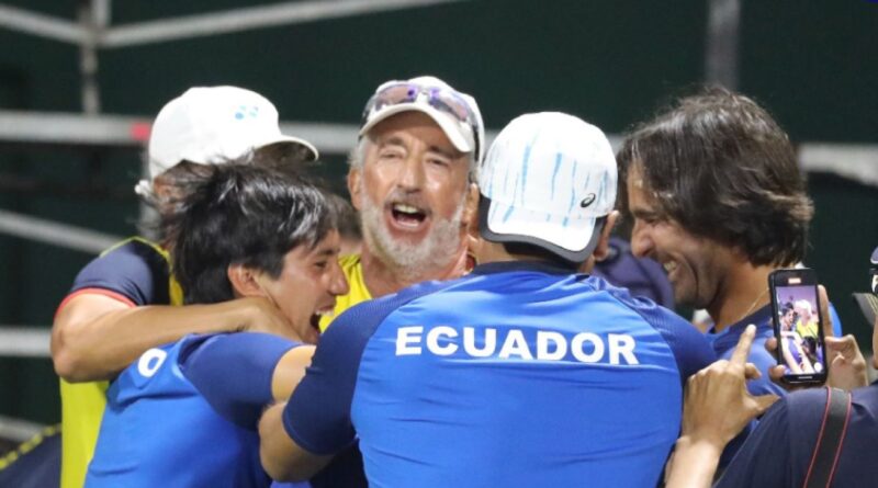 Ecuador ganó la Serie de Copa Davis contra Uruguay, el 2 de febrero del 2025. Andrés Andrade ganó el punto clave.