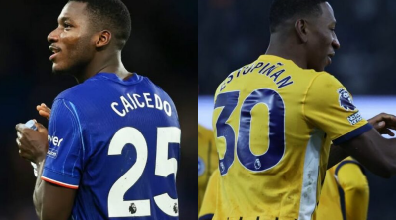 Moisés Caicedo y Pervis Estupiñán juegan este martes por Premier League