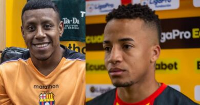 Cristhian Solano y Byron Castillo sufrieron fuertes lesiones durante el partido entre Libertad FC y Barcelona SC.