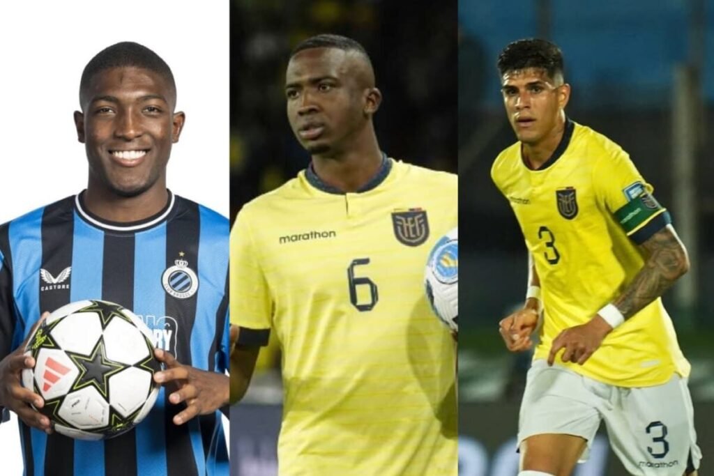 Joel Ordóñez, Willian Pacho y Piero Hincapié.