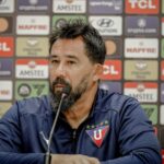 Pablo ‘Vitamina’ Sánchez, director técnico de Liga de Quito, habló en rueda de prensa tras la victoria en la Copa Libertadores.
