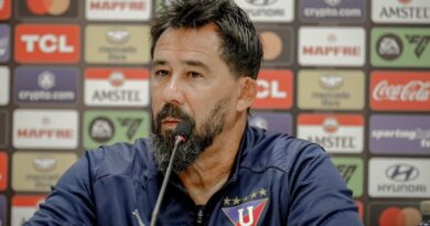 Pablo ‘Vitamina’ Sánchez, director técnico de Liga de Quito, habló en rueda de prensa tras la victoria en la Copa Libertadores.