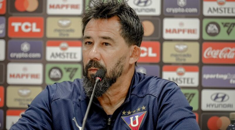 Pablo ‘Vitamina’ Sánchez, director técnico de Liga de Quito, habló en rueda de prensa tras la victoria en la Copa Libertadores.