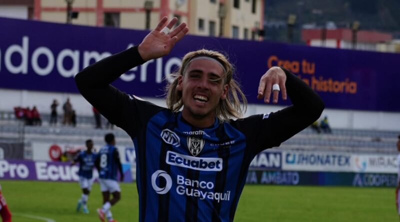 Claudio Spinelli marcó el gol del triunfo (2 a 1) para que Independiente del Valle (IDV) se lleve los tres puntos del Bellavista de Ambato.