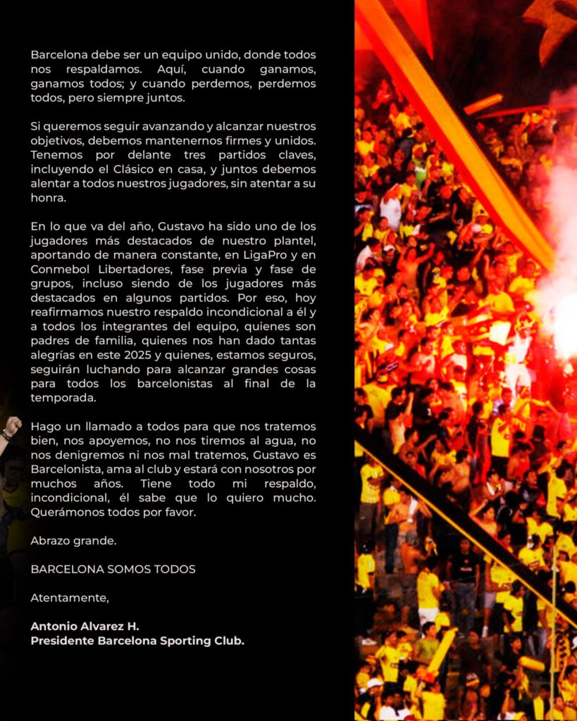 Carta Barcelona SC