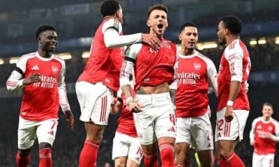 Los jugadores de Arsenal celebran el triunfo ante Chelsea, por la Carabao Cup. Foto: Arsenal