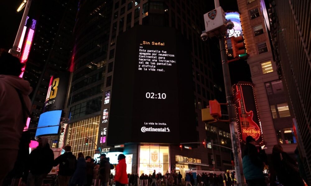 Continental participó de una campaña en el Times Square en New York.
