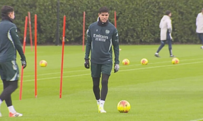 Piero Hincapié retoma los entrenamientos con el Arsenal