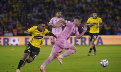 Barcelona SC e Inter Miami jugaron en el estadio Monumental de Guayaquil, este 7 de febrero del 2026. Lionel Messi hizo un gol. Fotos: API