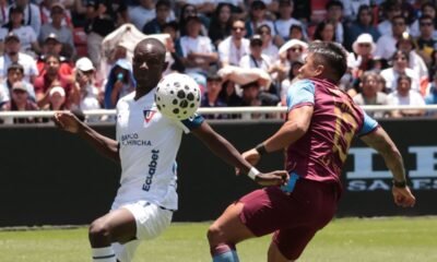 Janner Corozo jugó su primer partido de local en la LigaPro con Liga de Quito. Foto: API