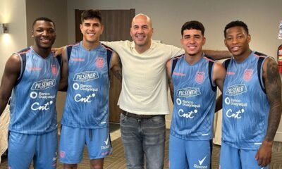 Manuel Sierra aparece con Moisés Caicedo, Piero Hincapié, Kendry Páez y Gonzalo Plata. Foto: Manuel Sierra