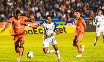 Liga de Quito y Libertad jugaron en el estadio Reina del Cisne, este 7 de marzo del 2026. Foto: API