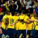 Ecuador festeja el gol que le anotó a Marruecos, el 27 de marzo de 2026. Foto: La Tri