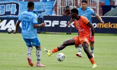 José Klinger, de Mavcará, en el partido ante Libertad, en el Bellavista. Foto: API
