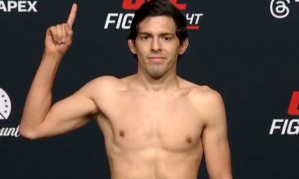 Adrián Luna supera el pesaje este viernes 24 de abril. Foto: UFC