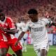 Vinícius Júnior, del Real Madrid, ante el Bayern Múnich, en los cuartos de final de la Champions League. Foto: Real Madrid