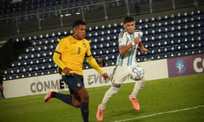 Steven Guerrero disputa el Sudamericano Sub-17 con Ecuador. Foto: La Tri