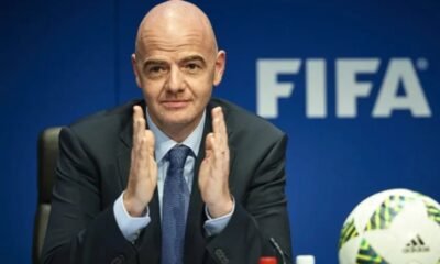 Gianni Infantino presente en una rueda de prensa. Foto: FIFA.