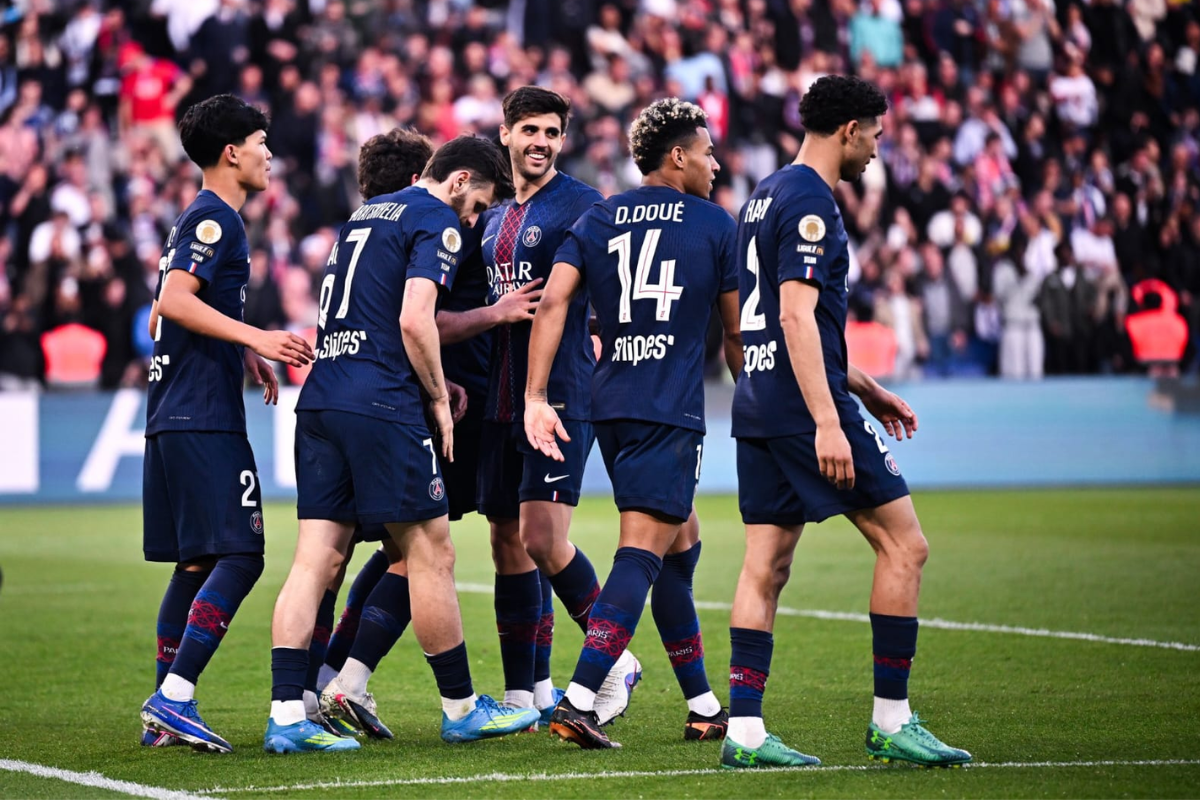 Jugadores del PSG celebran la victoria ante el Nantes. Foto: PSG