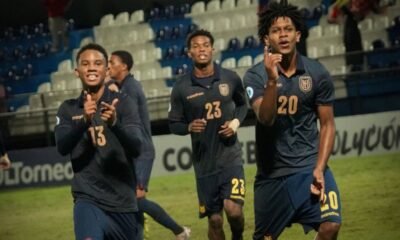Los jugadores de Ecuador celebran la clasificación al Mundial Sub-17. Foto: La Tri