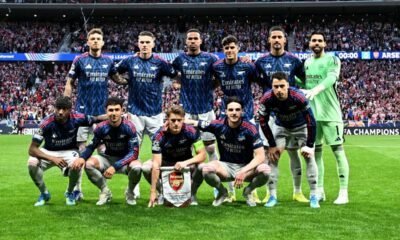 Arsenal, con Piero Hincapié, jugó en el estadio Metropolitano. Foto: Arsenal