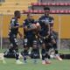 Los jugadores de Independiente del Valle celebran el gol de Emerson Patta. Foto: API