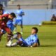 Jugadores de Macará y Manta FC en el estadio Jocay. Foto: API