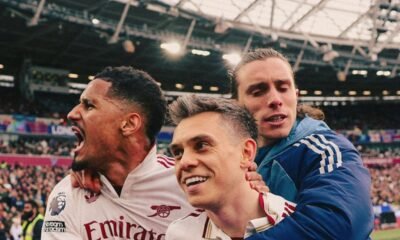 Los jugadores del Arsenal celebran el triunfo. Foto: Arsenal