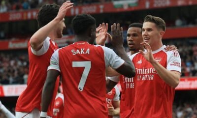 Los jugadores de Arsenal celebran un gol ante el Fulham. Foto: Arsenal