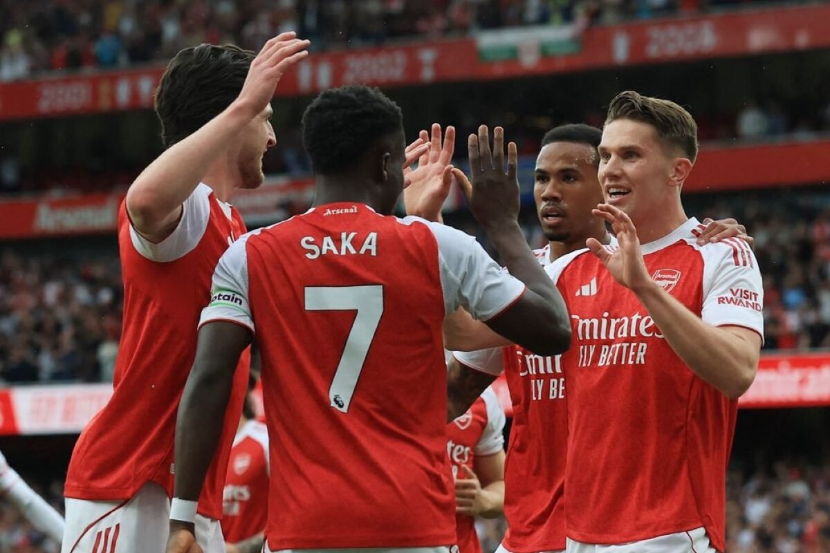 Los jugadores de Arsenal celebran un gol ante el Fulham. Foto: Arsenal