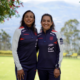 Eva Espejo y Ana Cristina González en la Casa de la Selección Ecuatoriana. Foto: La Tri