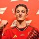 Gavi, seleccionado español, tras un partido de su país.