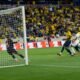 Jackson Porozo anota el gol de Ecuador ante Arabia Saudita en New Jersey. Foto: La Tri