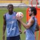 Leonardo Campana y Nilson Angulo en un entrenamiento de La Tri en Guayaquil. Foto: API