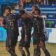 Los jugadores del Deportivo Cuenca celebran el gol de David González. Foto: D. Cuenca
